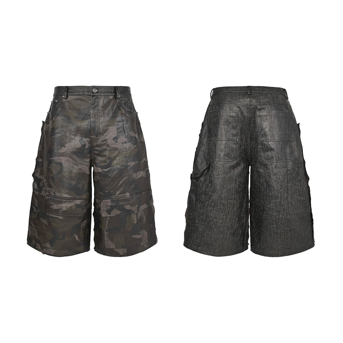 Camouflage cargo shorts