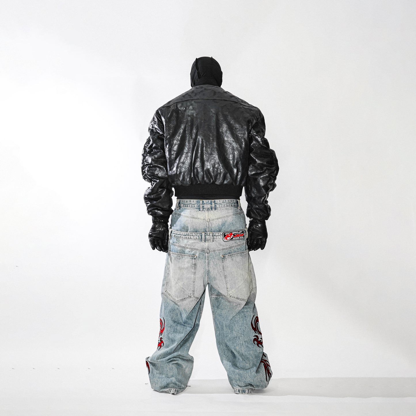 Crinkle Texture Bomber Jacket