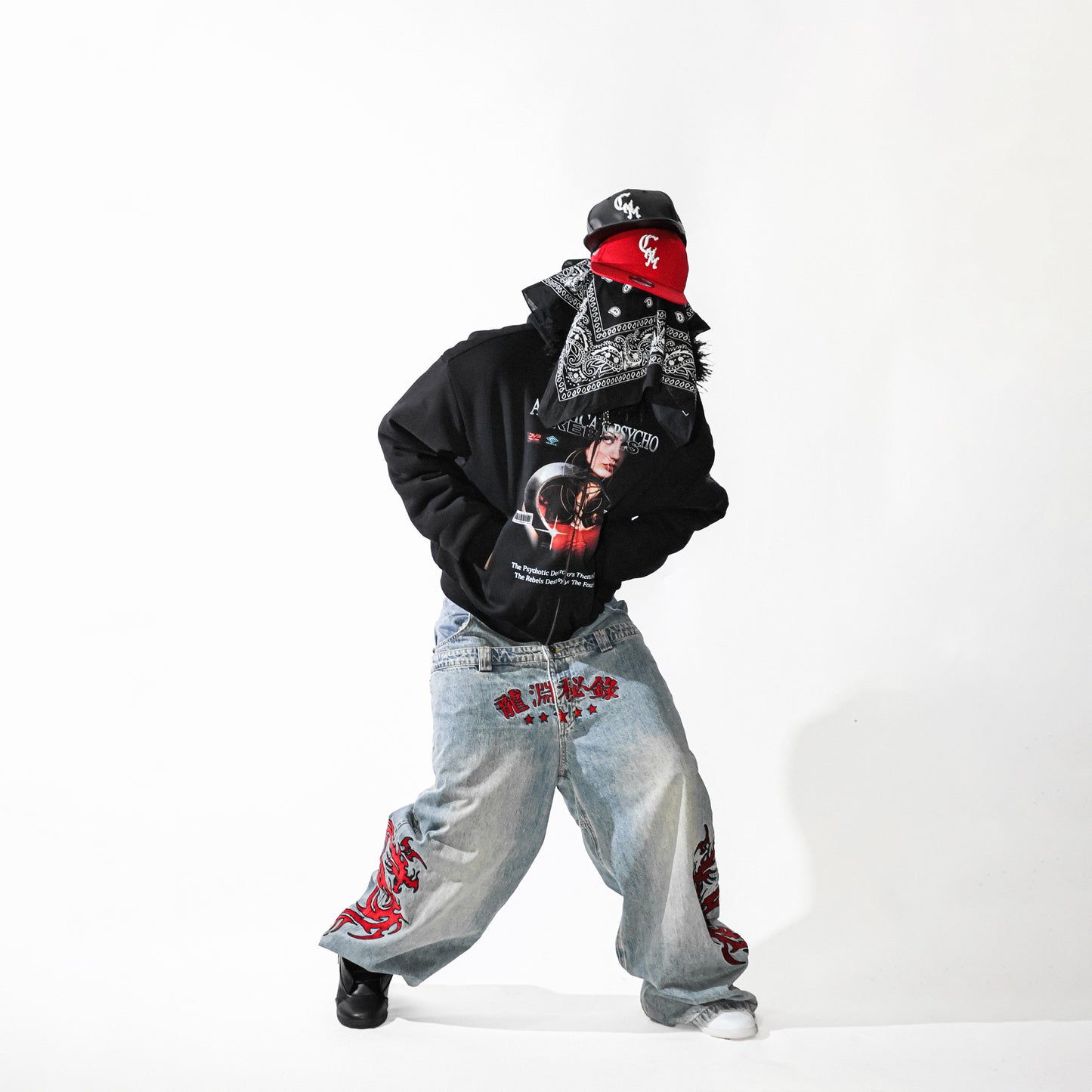 Graphic Faux Fur Hoodie