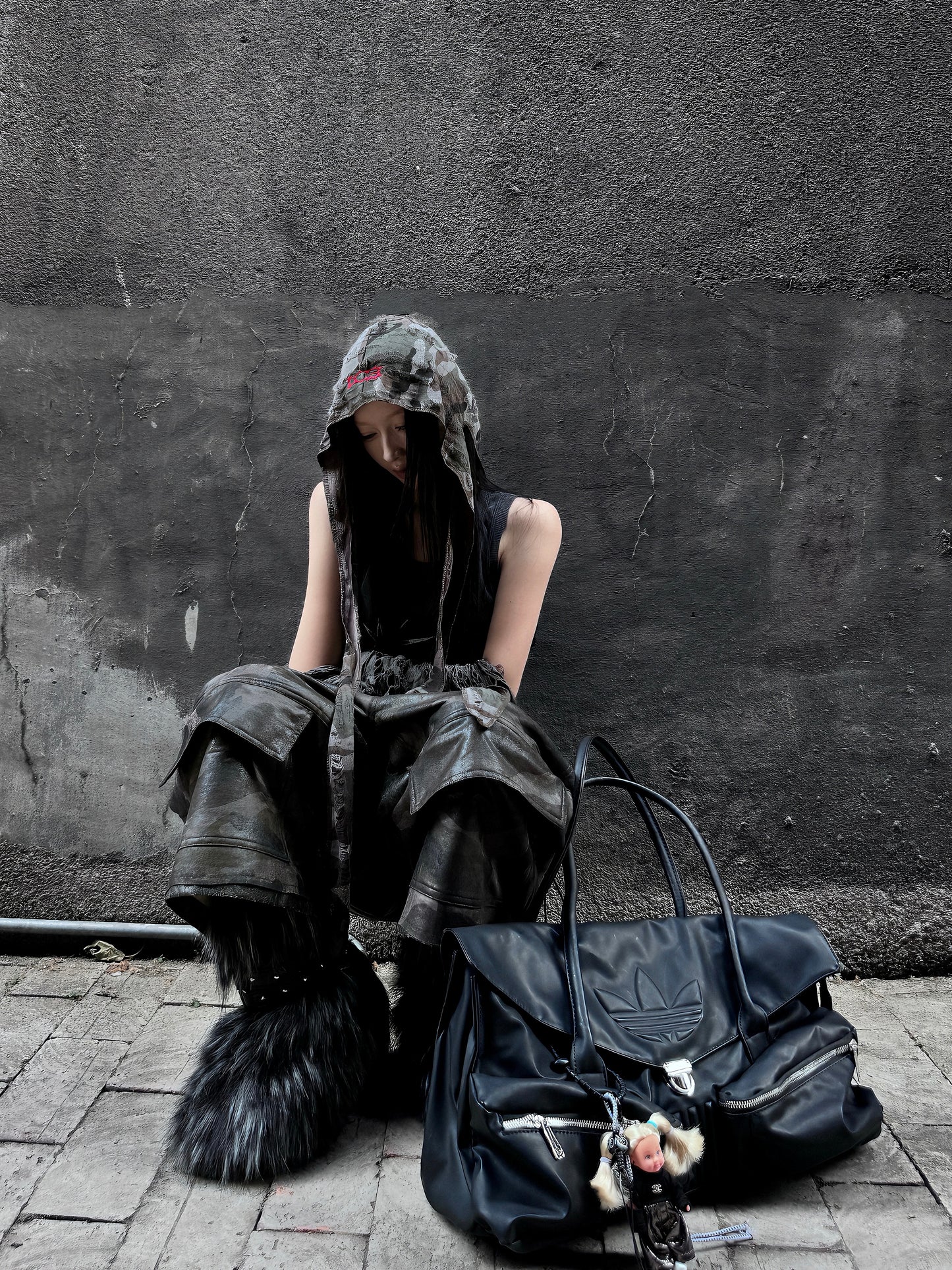 torn camouflage durag