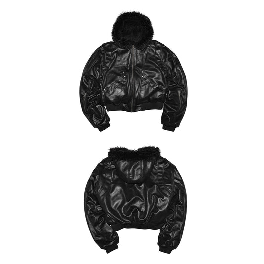 Fur Collar Bomber Jacket