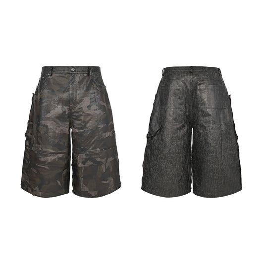 Camouflage cargo shorts